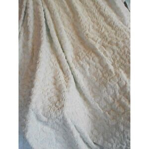 Vintage Chenille Light Mint Bedspread King Size Cutter Fabric fringe 1950s Light
